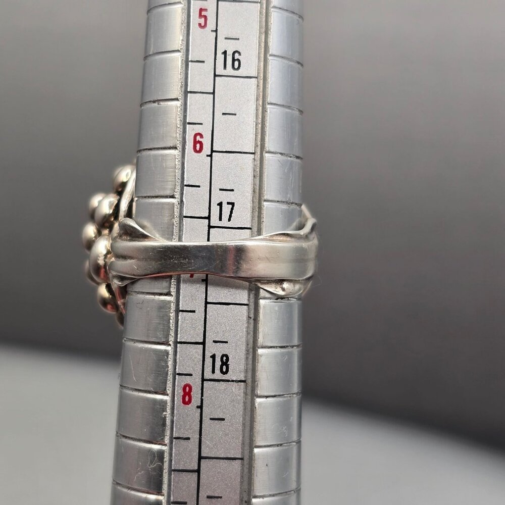 VTG Masha Archer Sterling Silver Pink Mabe Pearl Ring Size 7 Brutalist Statement - Picture 10 of 13